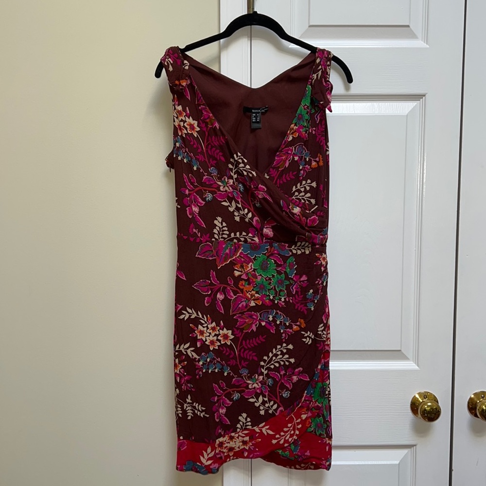 MANGO sleeveless side-zip dress